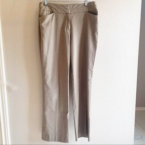 Ann Taylor Loft Curvy Flare Bottom Tan Pants 4P